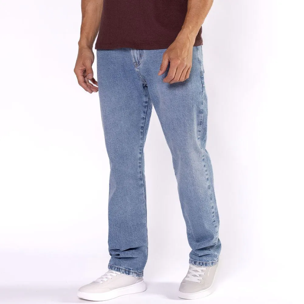 Calça Jeans Masculina Reta Thing Azul Medio