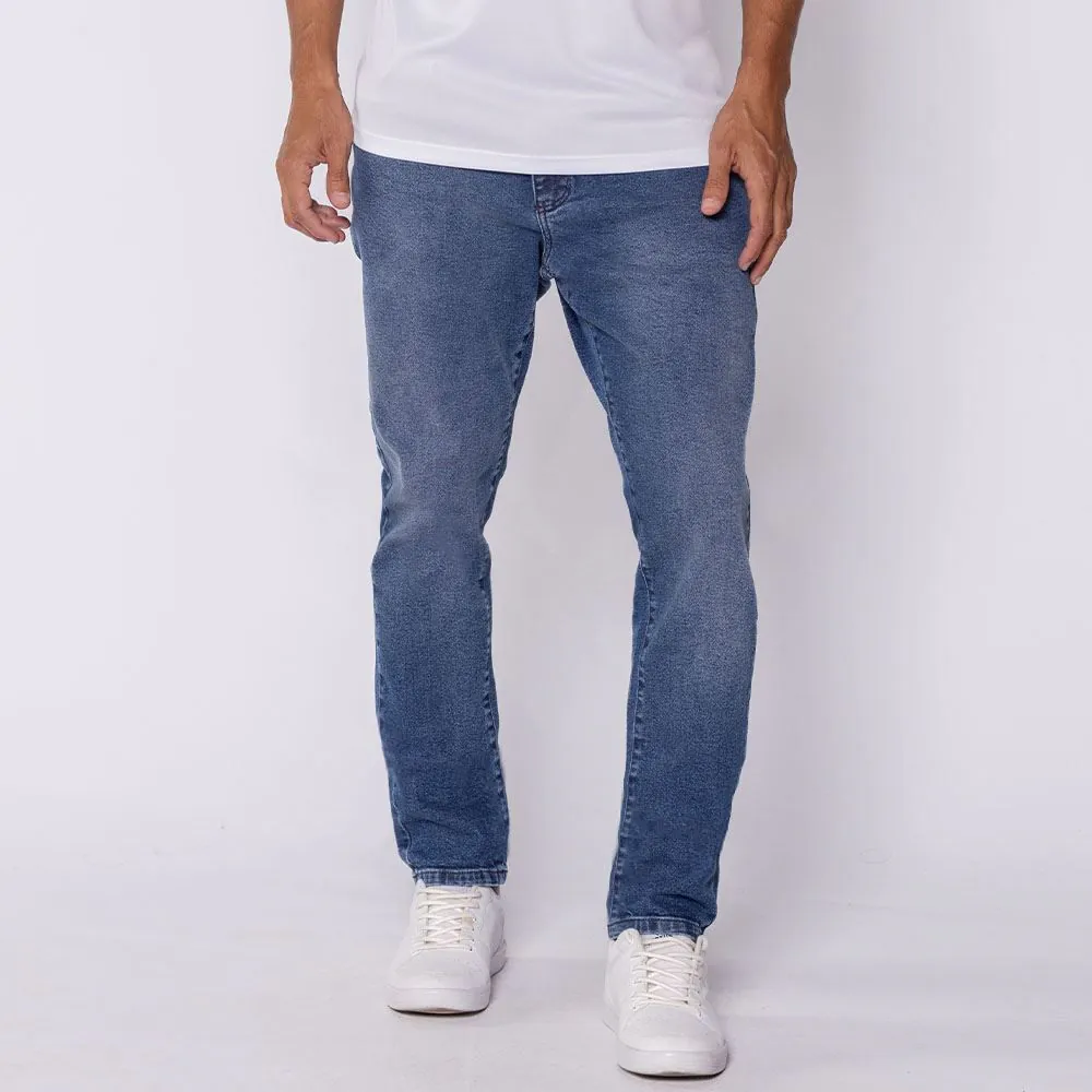 Calça Jeans Masculina Skinny Marc Alain Azul Medio