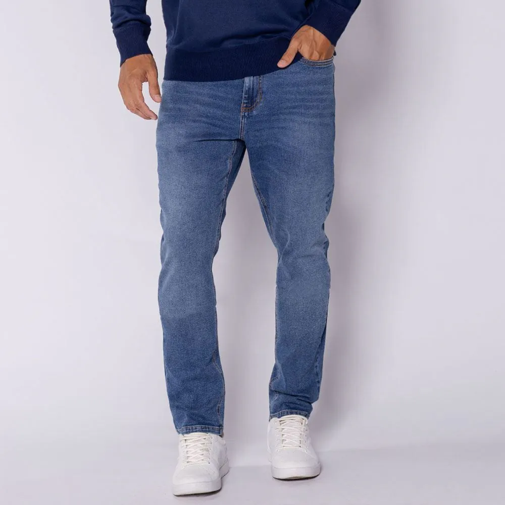 Calça Jeans Masculina Skinny Thing Azul Medio
