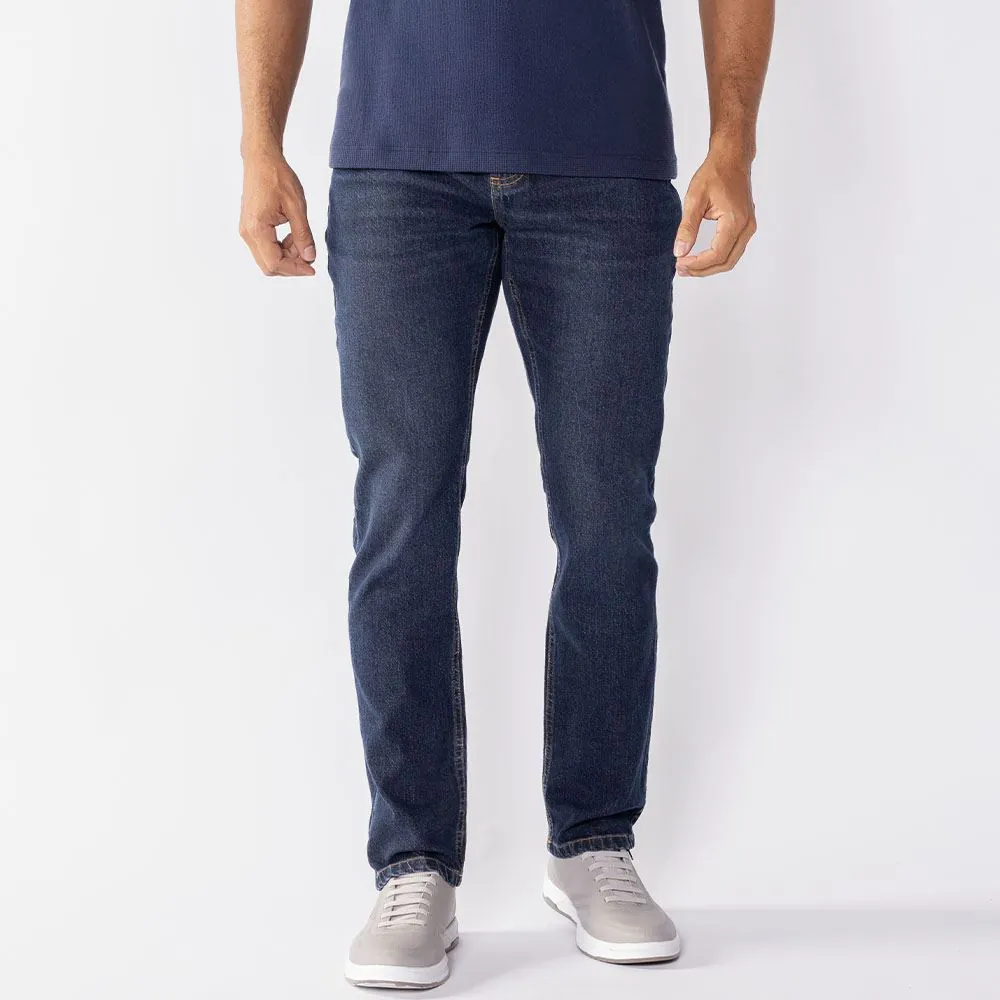 Calça Jeans Masculina Slim Marc Alain Azul Escuro