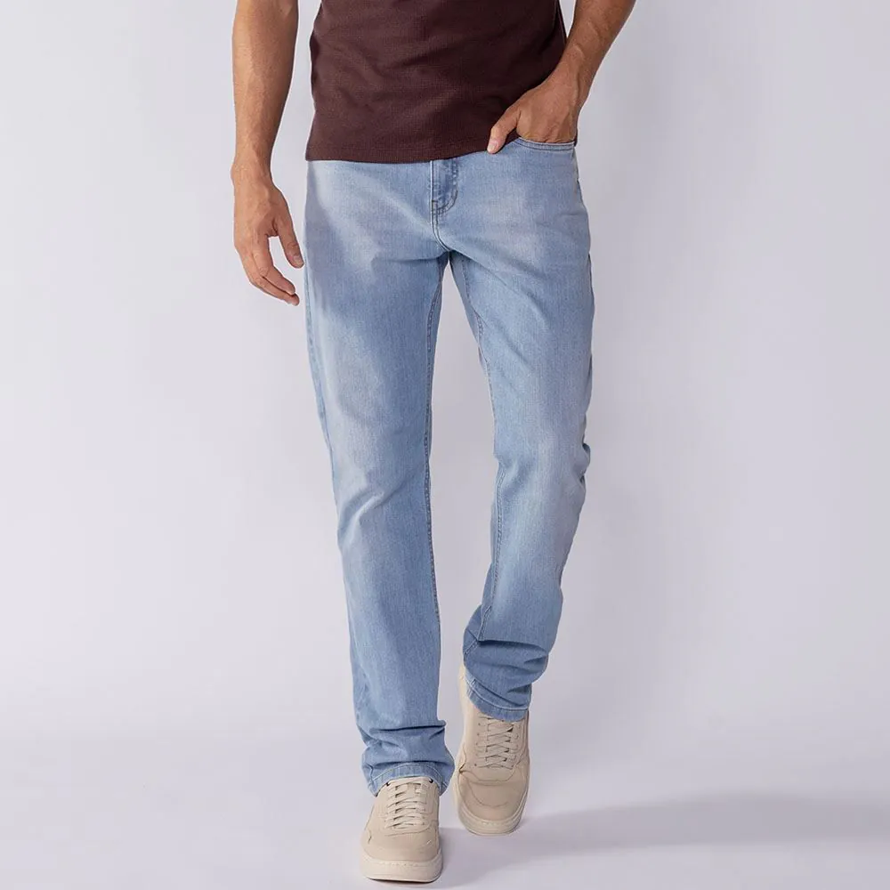 Calça Jeans Masculina Slim Marc Alain Azul Claro