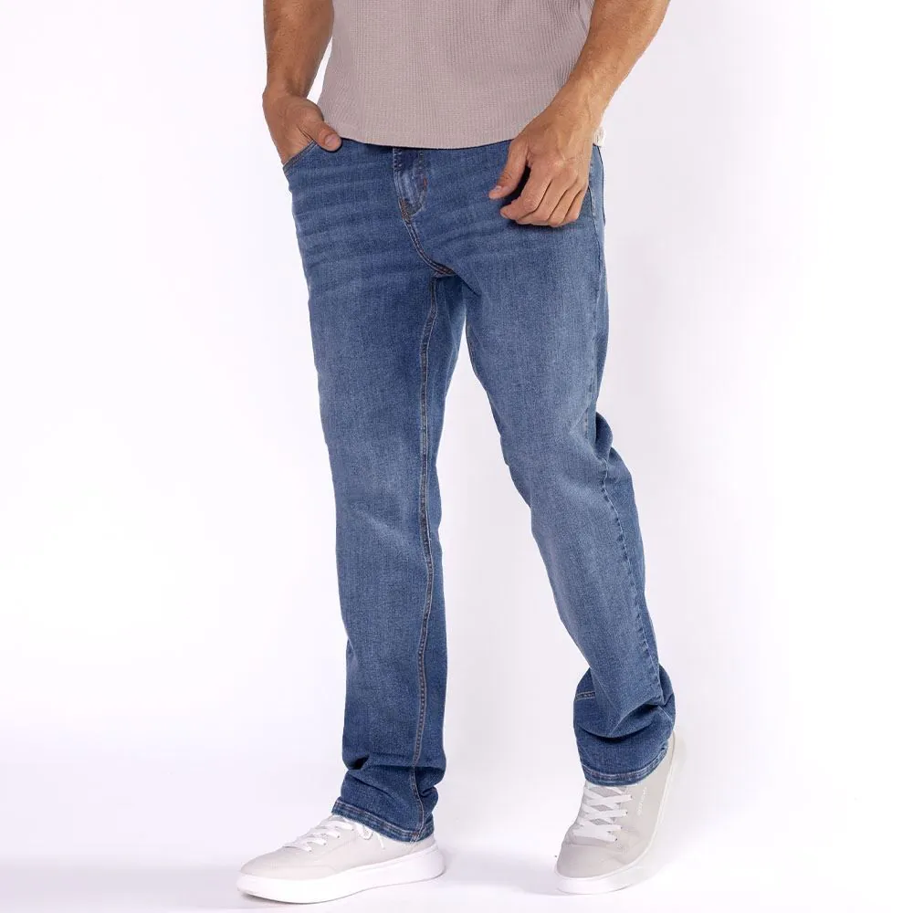 Calça Jeans Masculina Slim Marc Alain Azul Medio