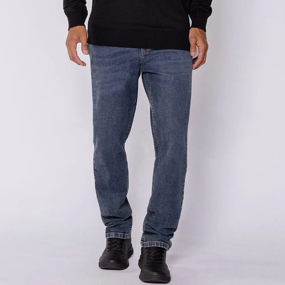 Calça Jeans Masculina Slim Marc Alain Azul Escuro
