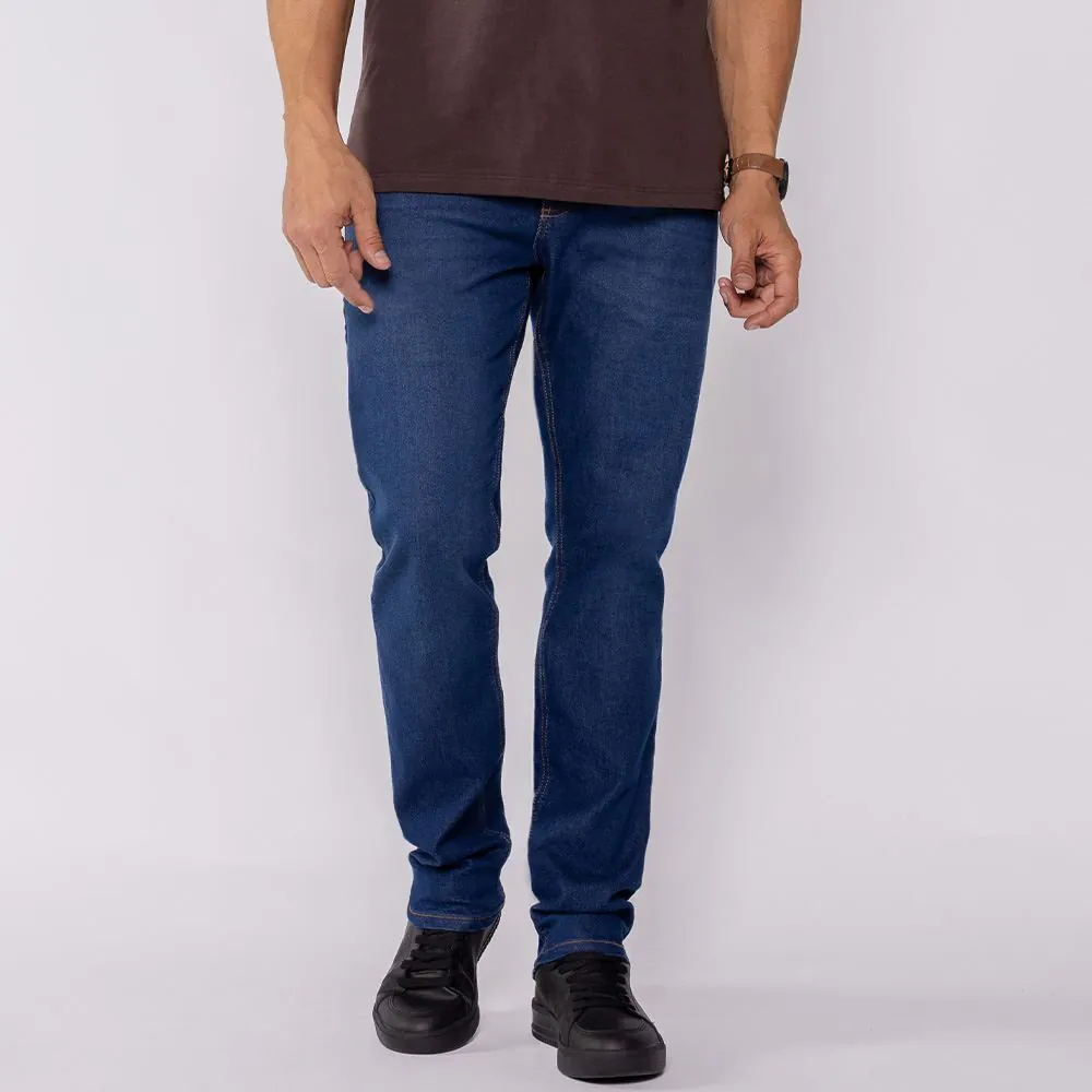 Calça Jeans Masculina Slim Marc Alain Azul Escuro