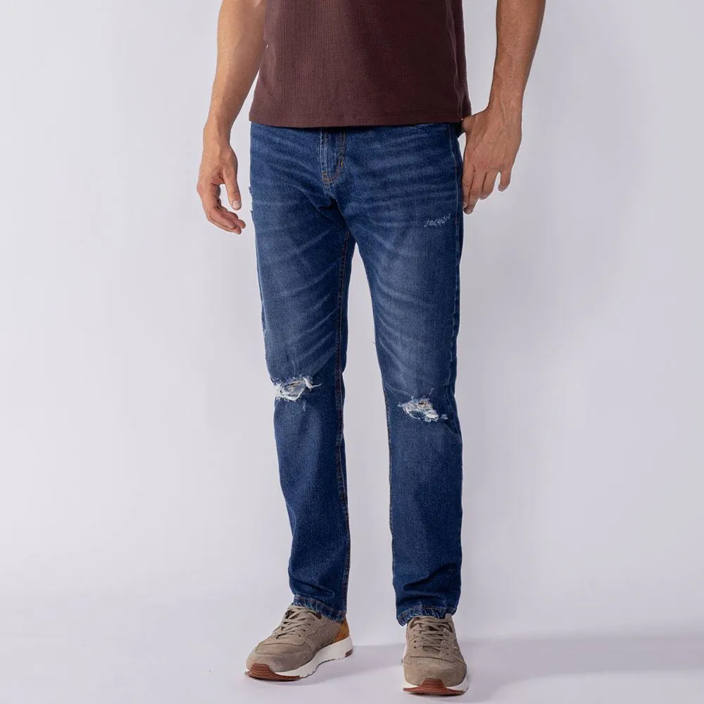 Calça Jeans Masculina Slim Thing Azul Medio