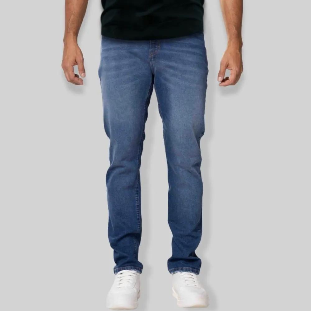Calça Masculina Jeans Slim Thing Azul Medio