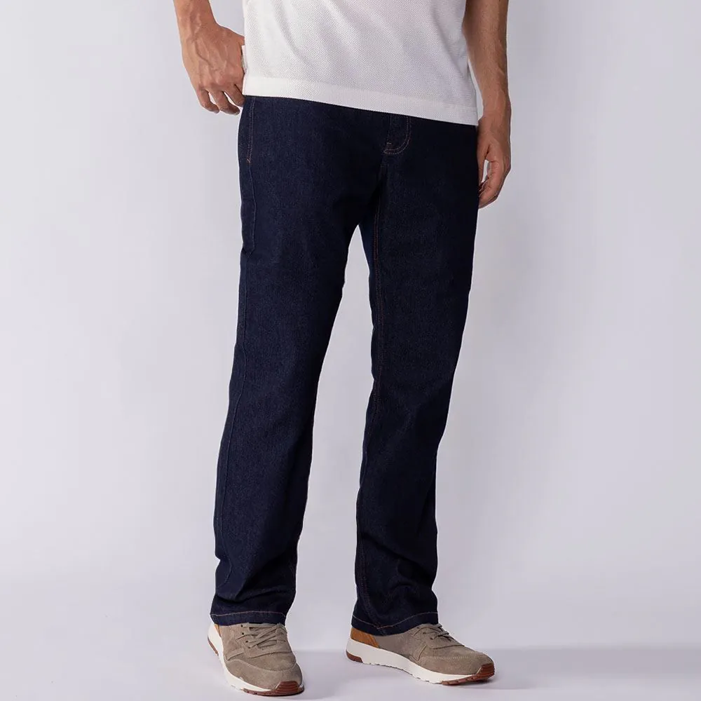 Calça Jeans Masculina Tradicional Marc Alain Azul Escuro