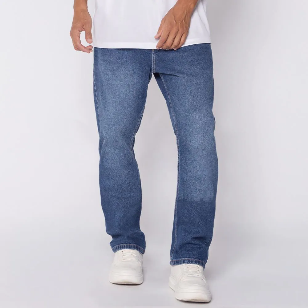 Calça Jeans Masculina Tradicional Marc Alain Azul Escuro