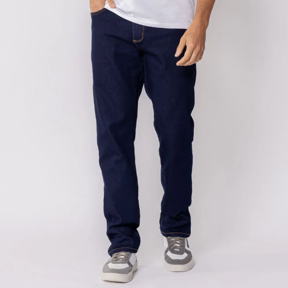 Calça Jeans Masculina Tradicional Marc Alain Azul Amaciado