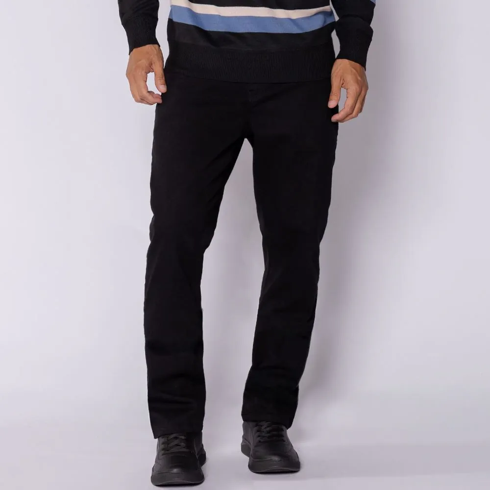 Calça Masculina Five Pocket em Sarja Marc Alain Preto
