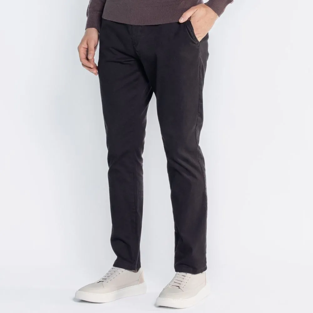 Calça Masculina Skinny de Sarja Thing Preto