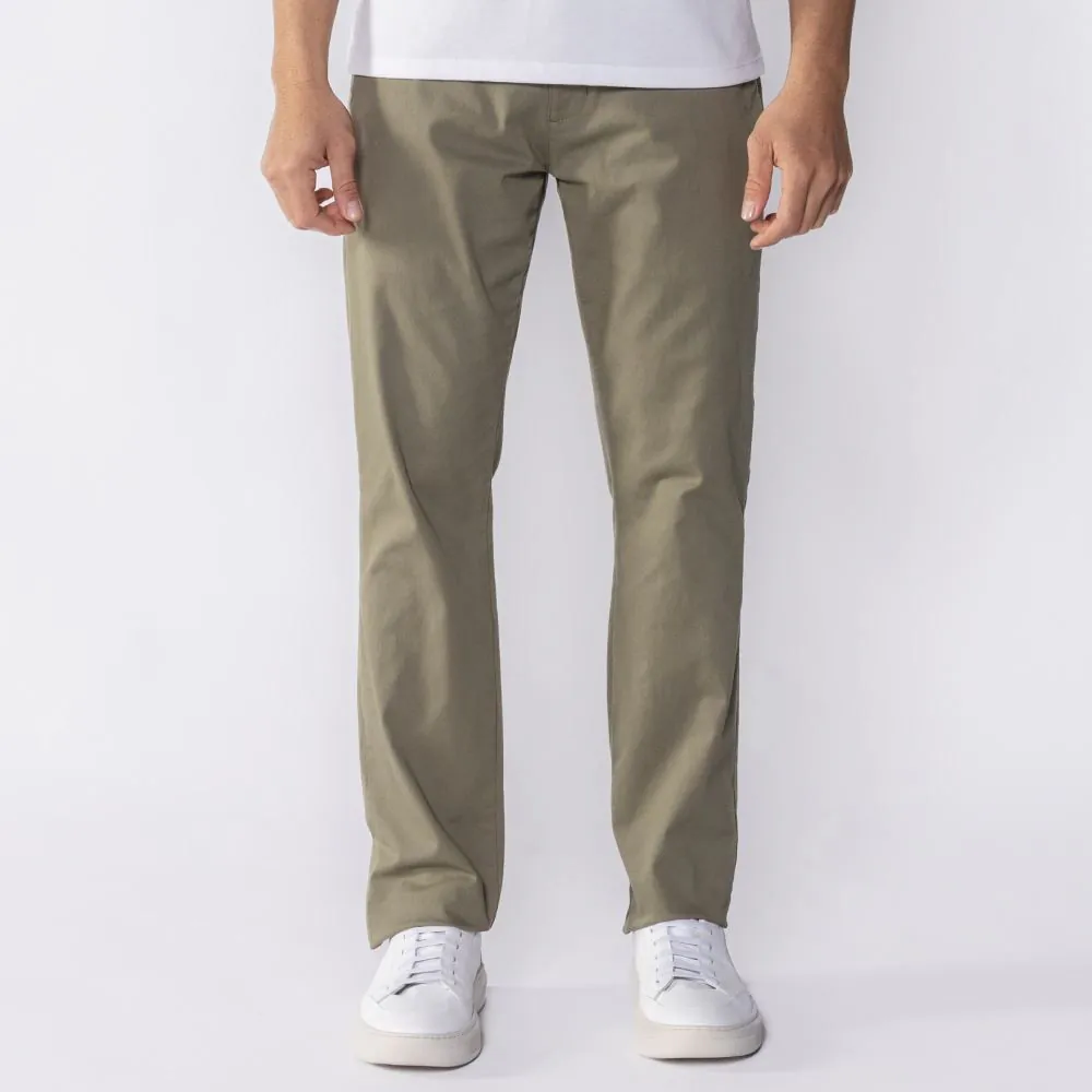 Calça Masculina Slim de Sarja Marc Alain Verde Militar