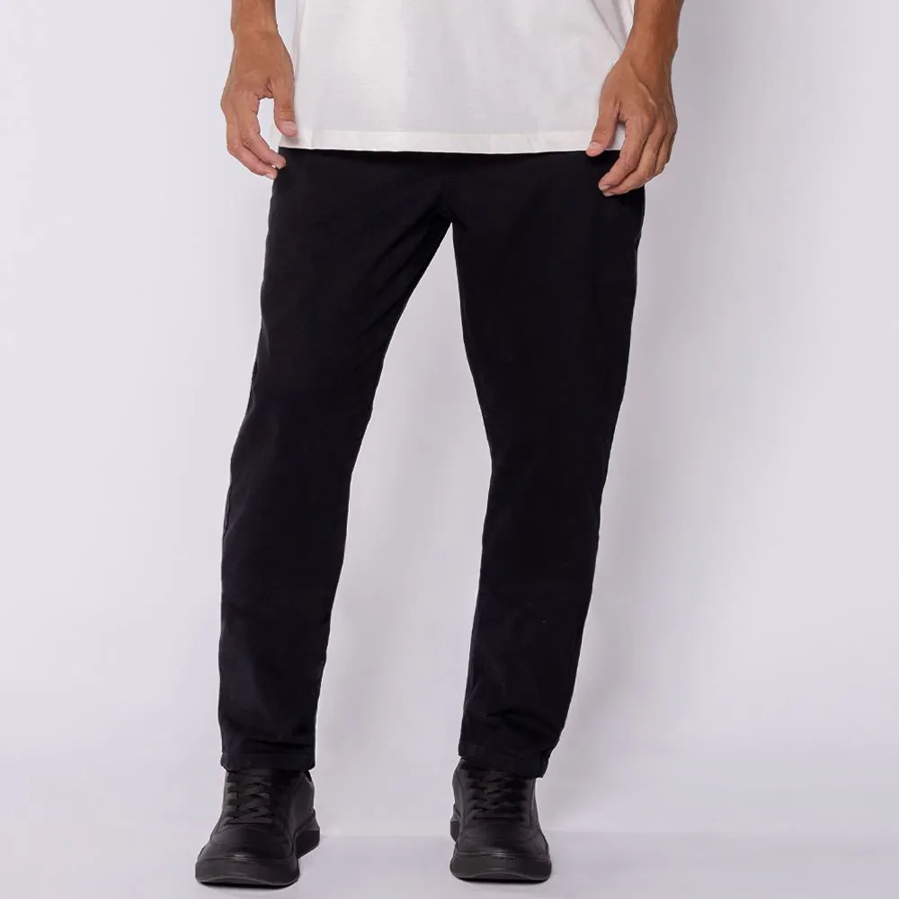 Calça Masculina Slim em Sarja Marc Alain Preto