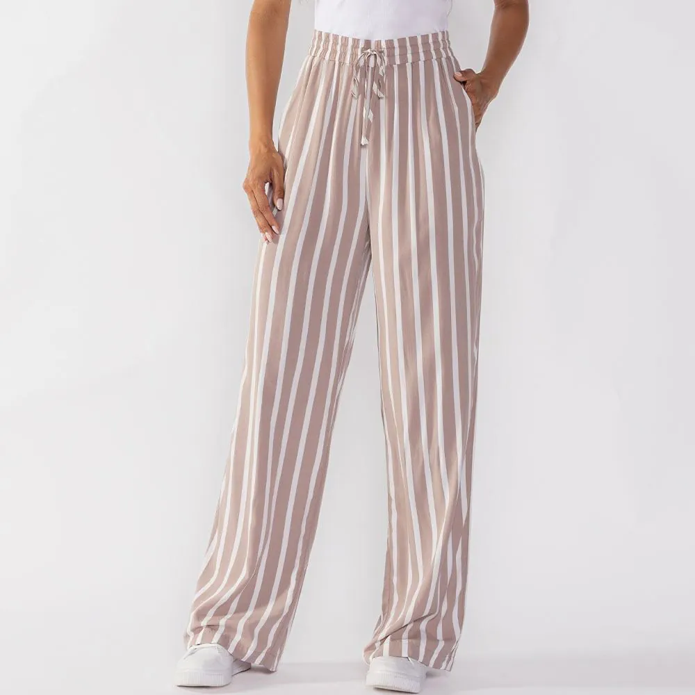 Calça Pantalona Estilo Pijama Patricia Foster Off / Fendi