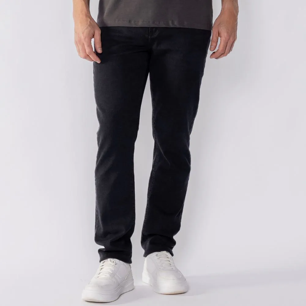 Calças Jeans Masculina Slim Marc Alain Preto Estonado
