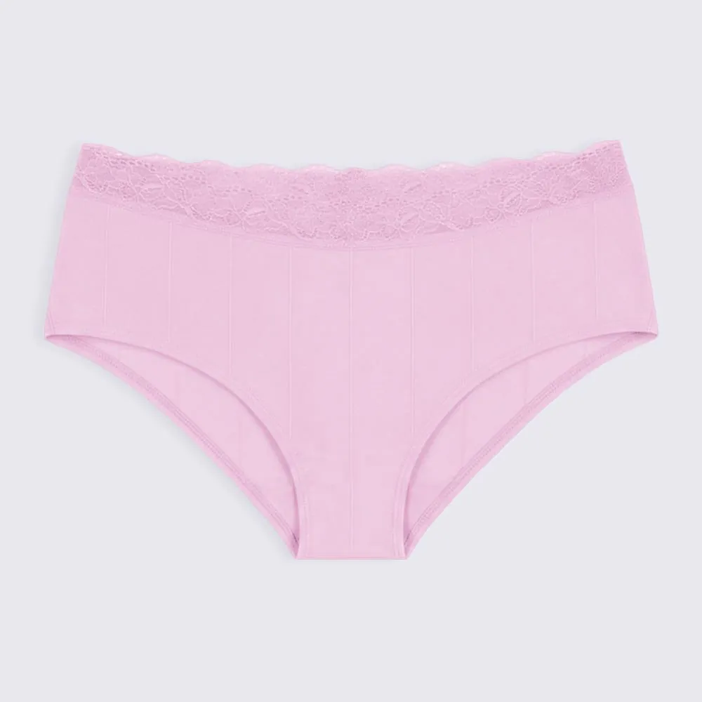 Calcinha Básica com Renda no Cós Camila Moretti Rosa 14-3209