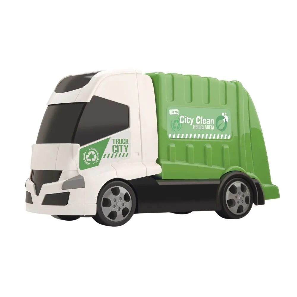 Caminhão City Clean Orange Toys - Verde