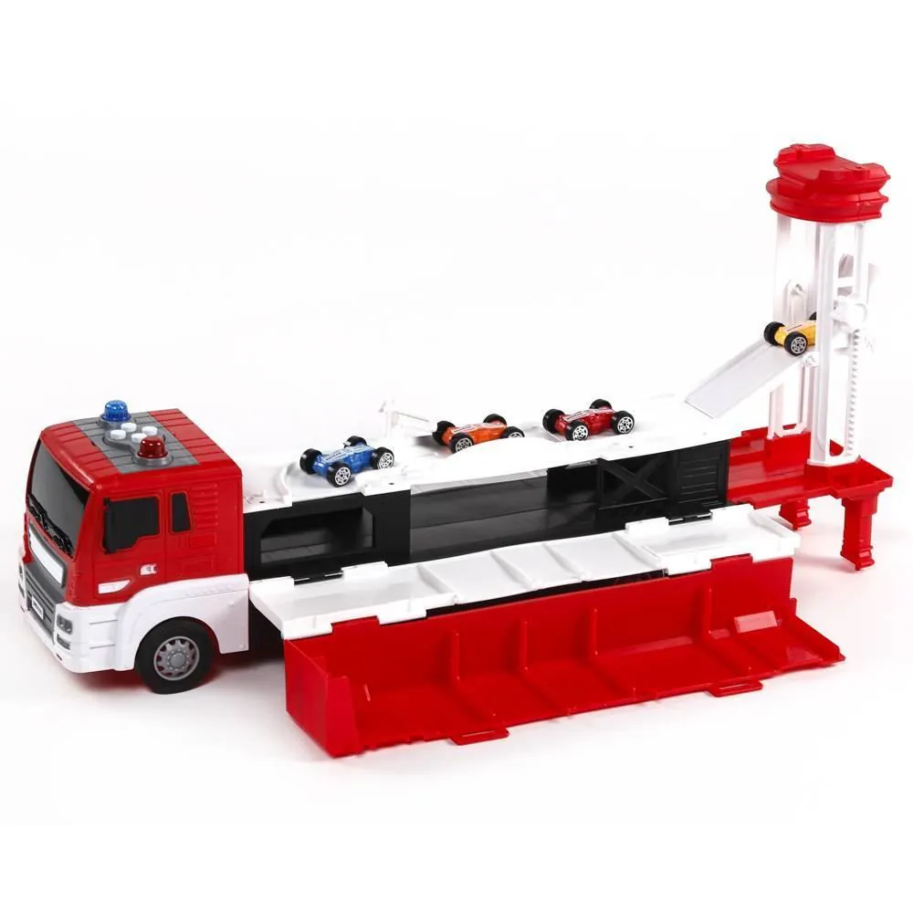 Caminhão de Bombeiro Garagem para Carrinhos Toys - HBR0705