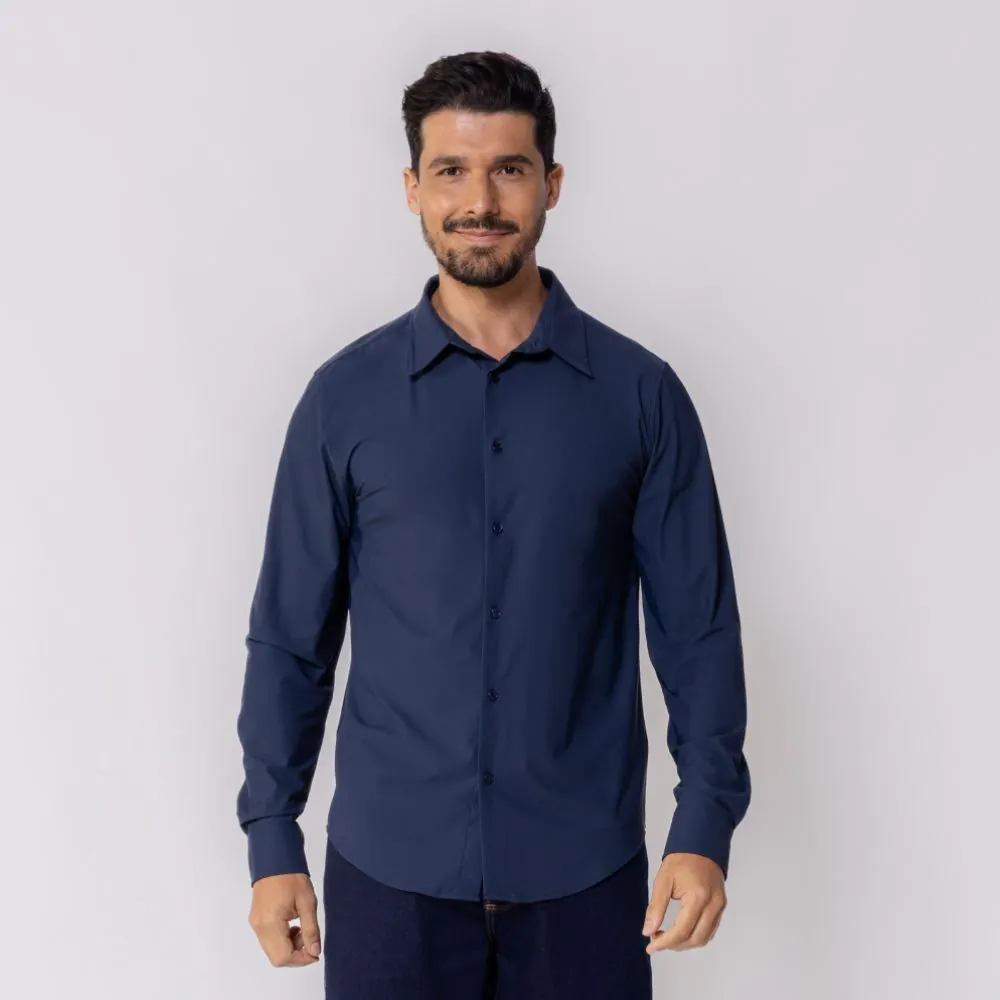 Camisa Masculina de Botão Thing Marinho