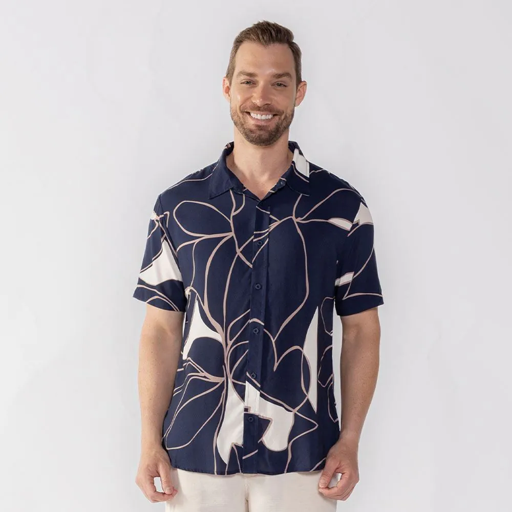 Camisa Masculina de Botão Viscose Thing Estampado 9