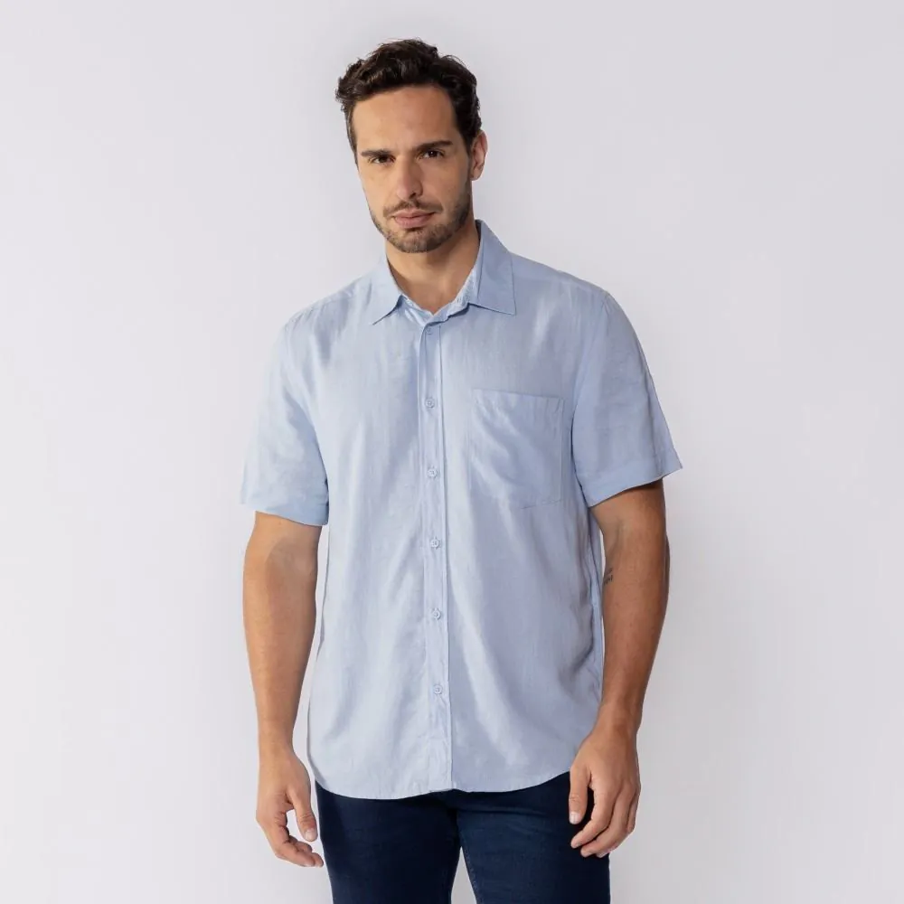 Camisa Masculina Manga Curta Thing Azul