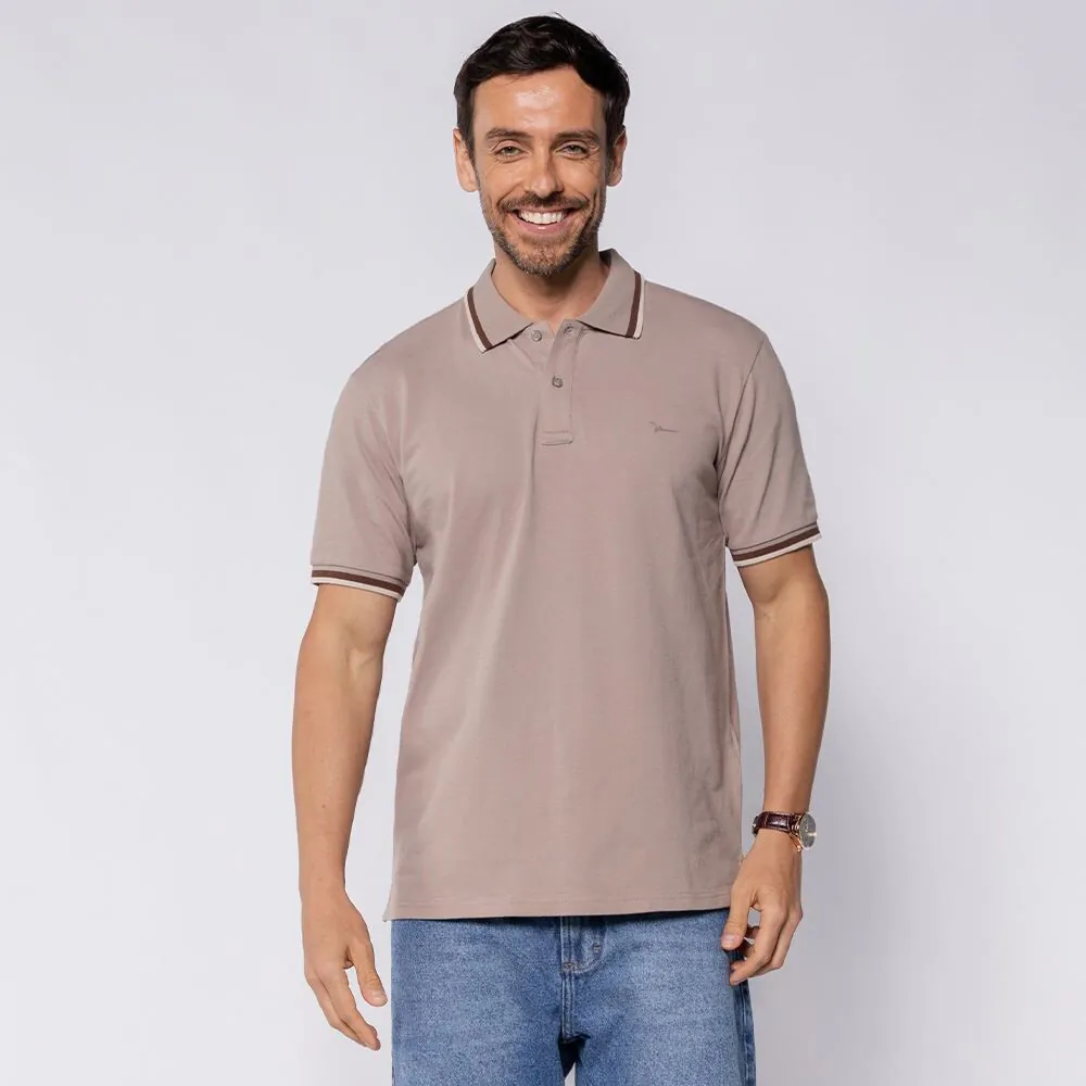 Camisa Polo Masculina de Algodão Marc Alain Concreto