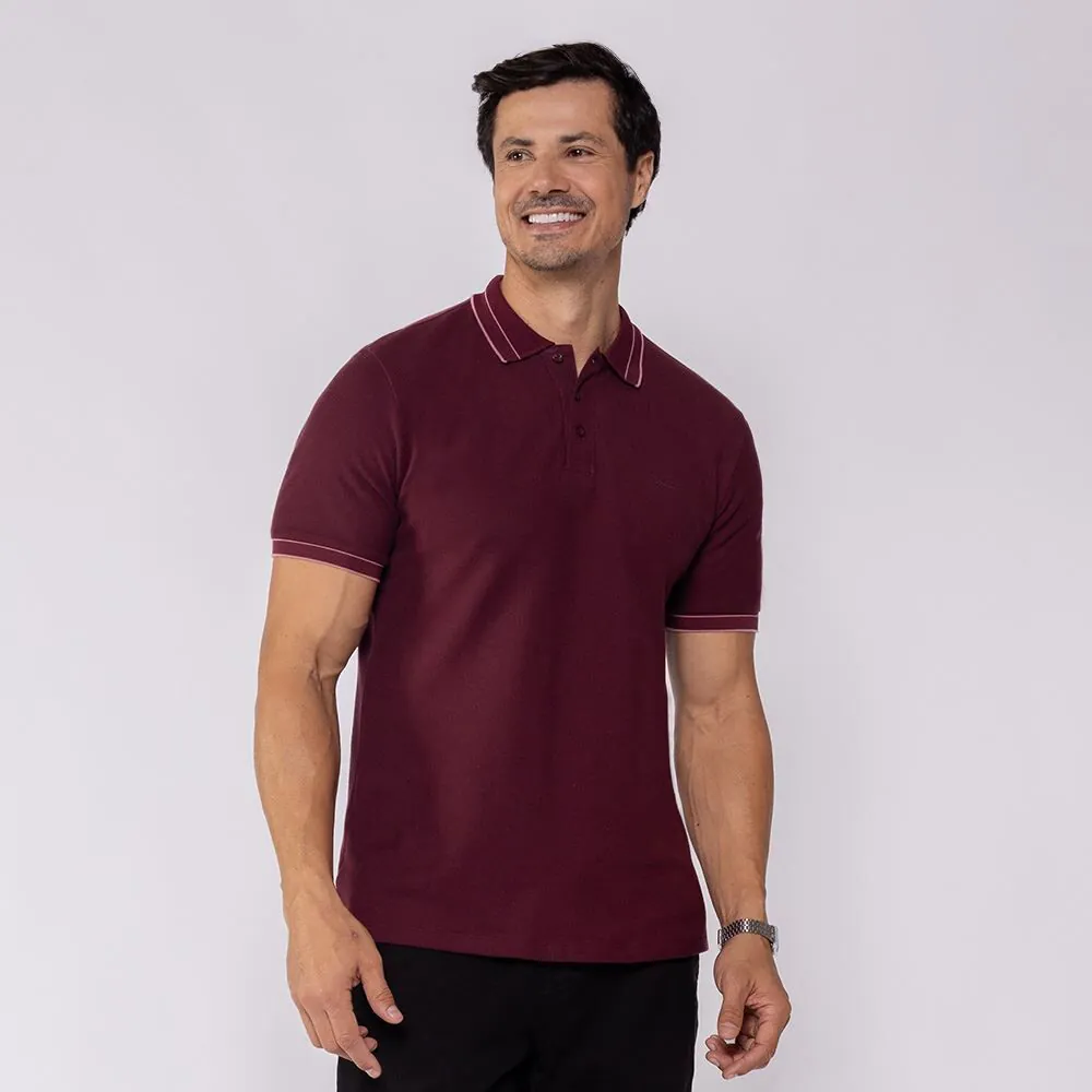 Camisa Polo Masculina Texturizada Marc Alain Figo