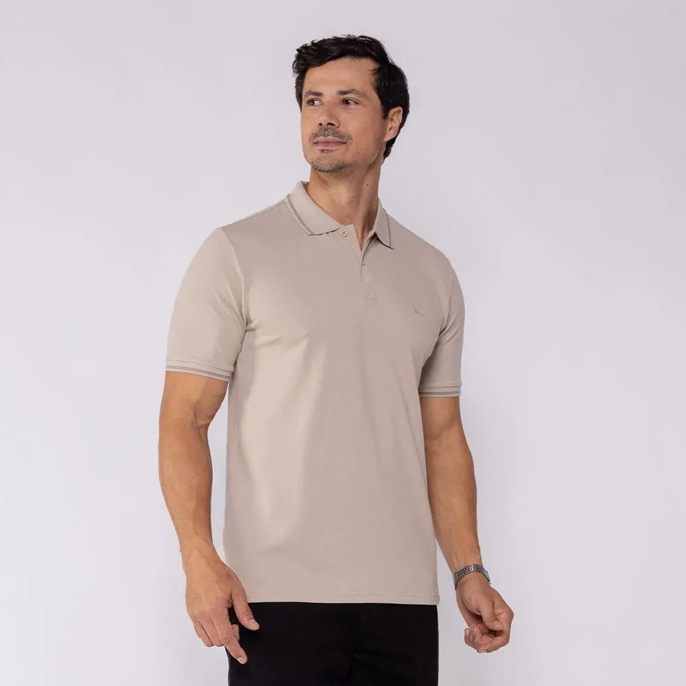 Camisa Polo Piquet Masculina Marc Alain Chino