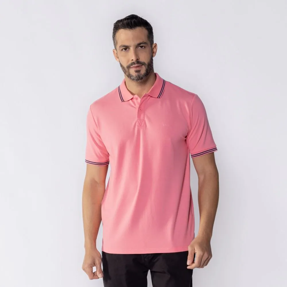 Camisa Polo Piquet Masculina Marc Alain Coral 15-1624