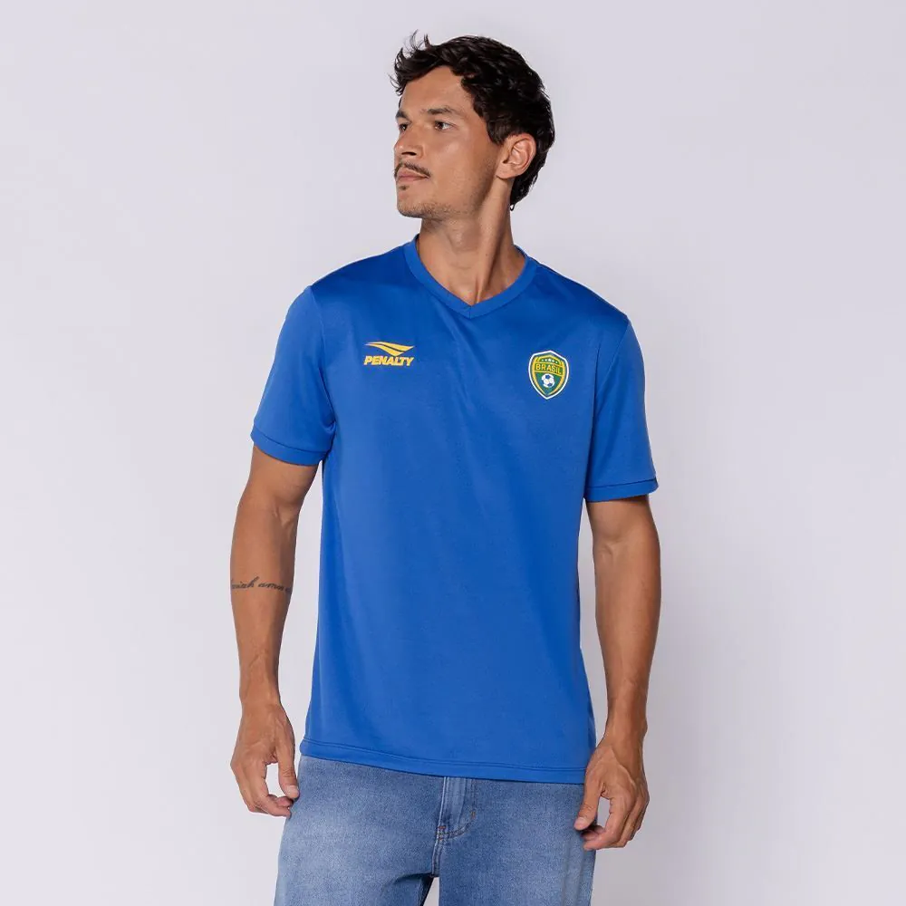 Camiseta Brasil Masculina Player Penalty Azul