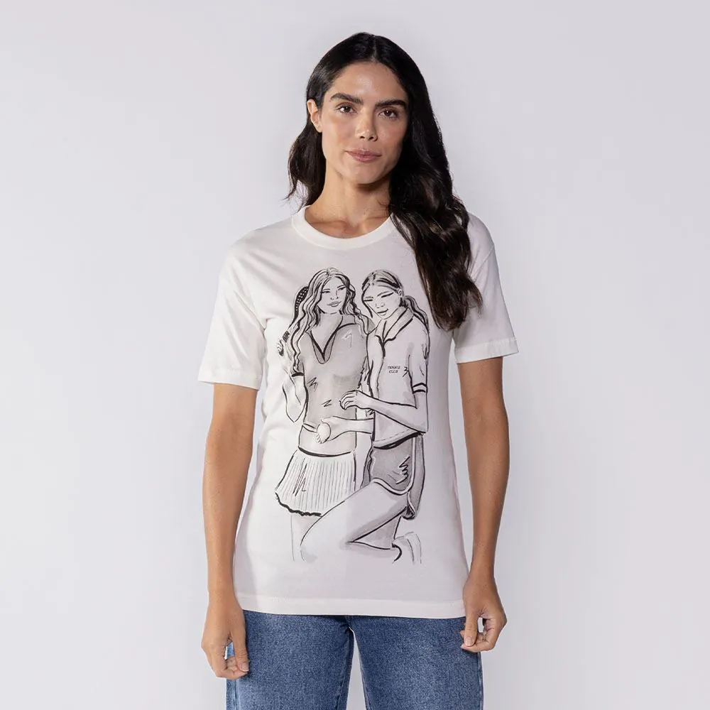 Camiseta Feminina de Algodão Boby Blues Off White