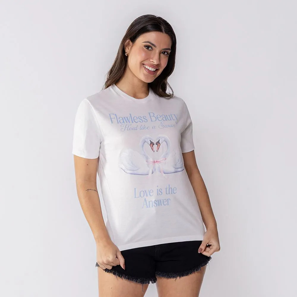 Camiseta Feminina Flawless Beauty Boby Blues Off Clear