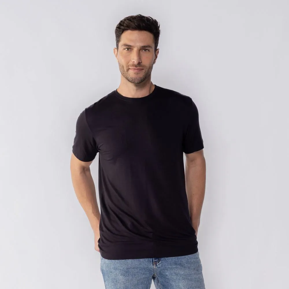 Camiseta Masculina Básica Viscoflex Marc Alain Preto