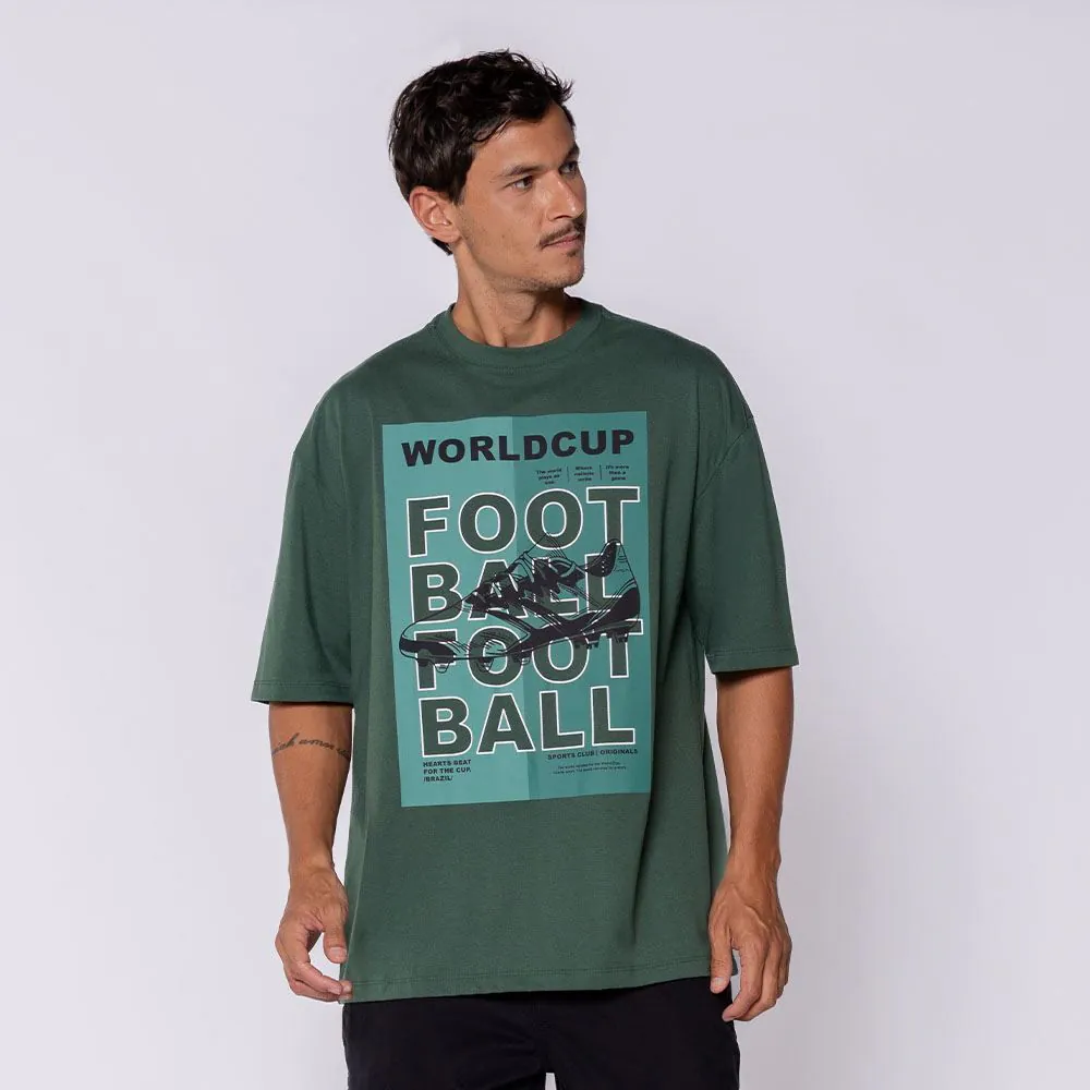 Camiseta Masculina Brazil World Cup Scream Verde