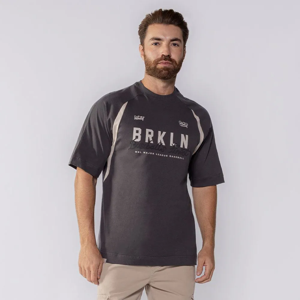 Camiseta Masculina de Algodão Overcore Chumbo