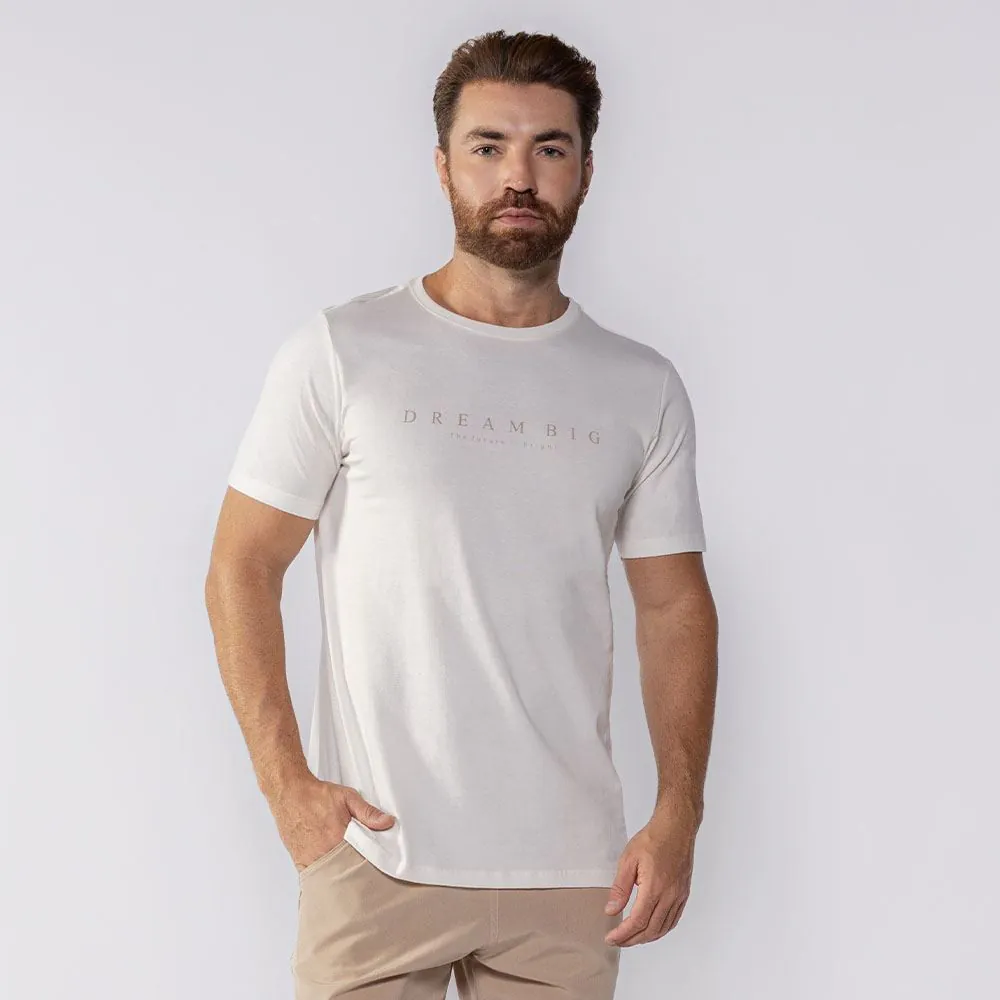 Camiseta Masculina Dream Big Marc Alain Off White