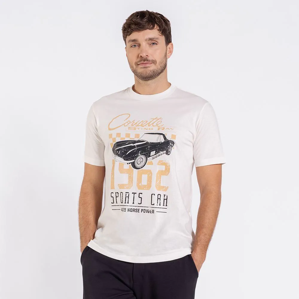 Camiseta Masculina em Algodão Chevrolet Off White