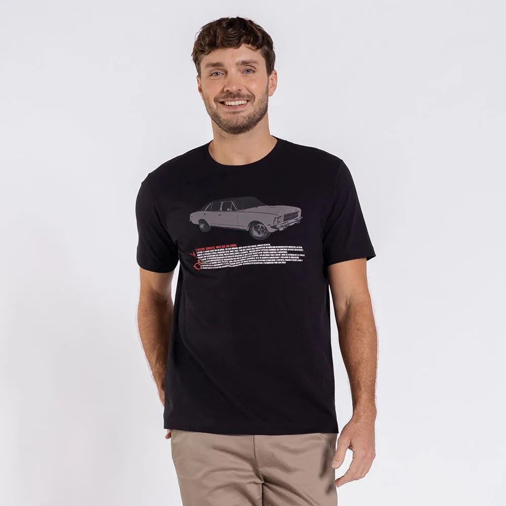 Camiseta Masculina em Algodão Chevrolet Preto
