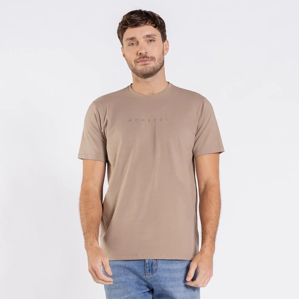 Camiseta Masculina em Algodão Peruano Marc Alain Caqui