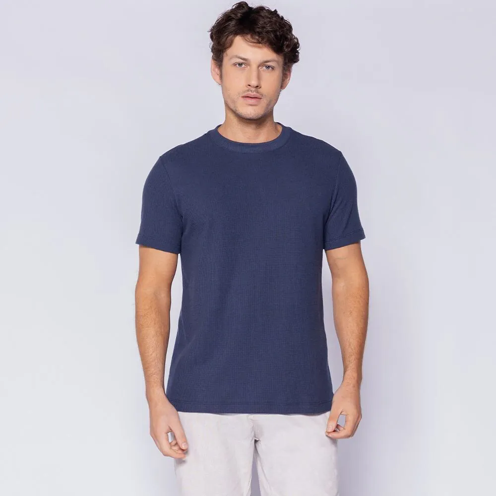 Camiseta Masculina em Malha Charger Thing Azul Marinho