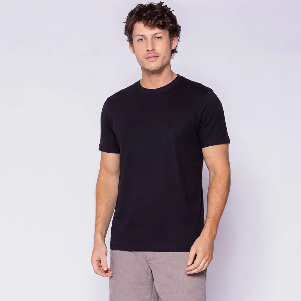 Camiseta Masculina em Malha Sarja Thing Preto