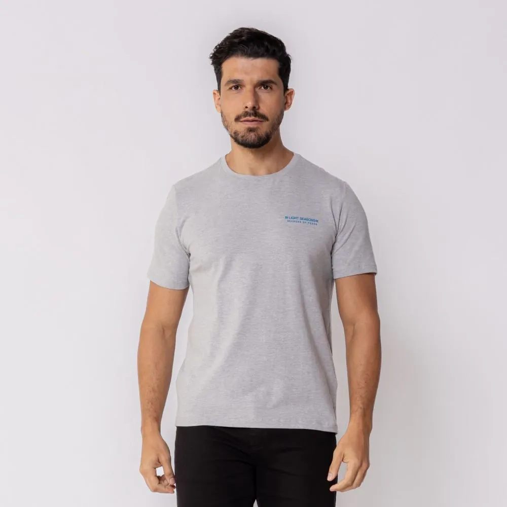 Camiseta Masculina Estampada de Cotton Marc Alain Mescla