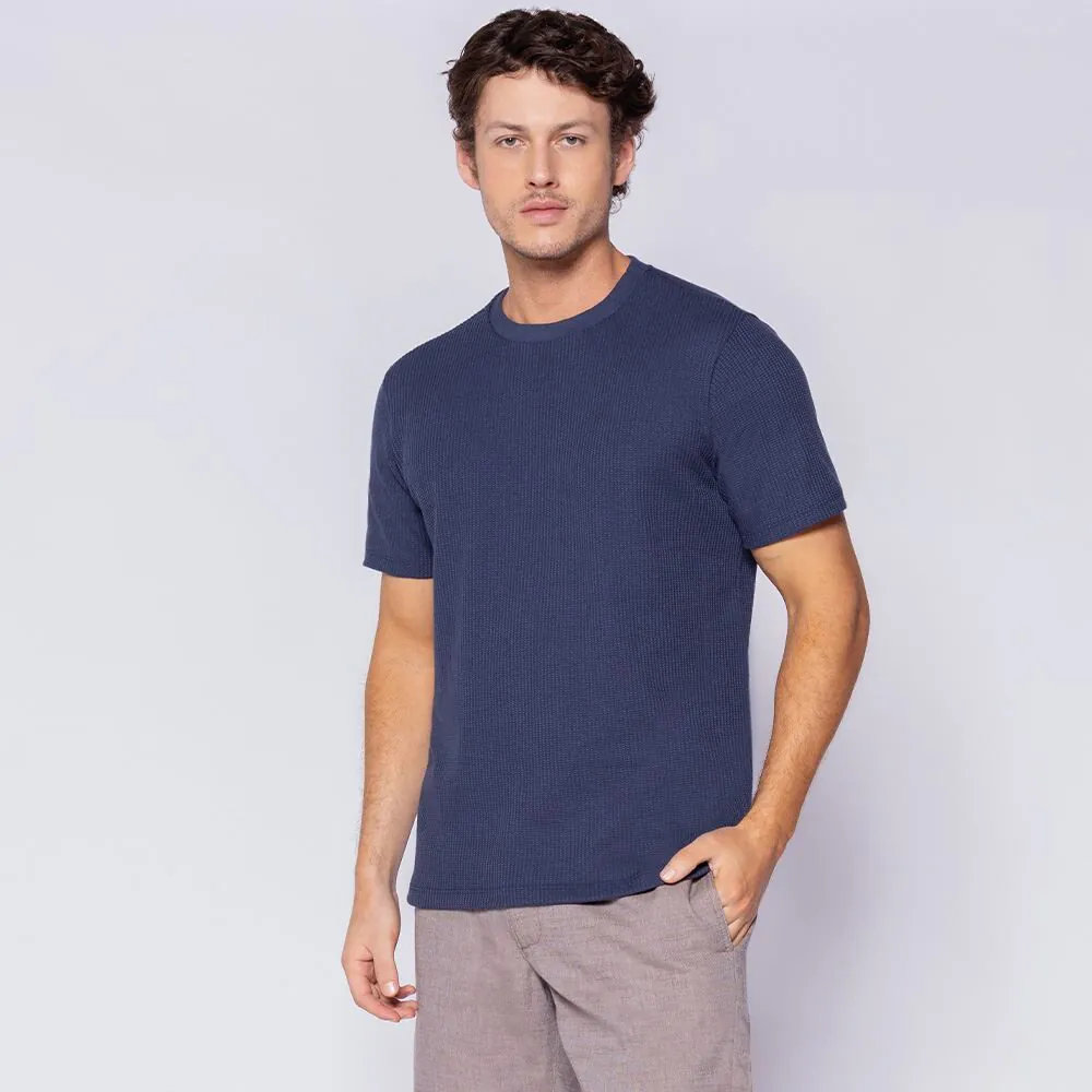 Camiseta Masculina em Malha Vegas Thing Azul Marinho