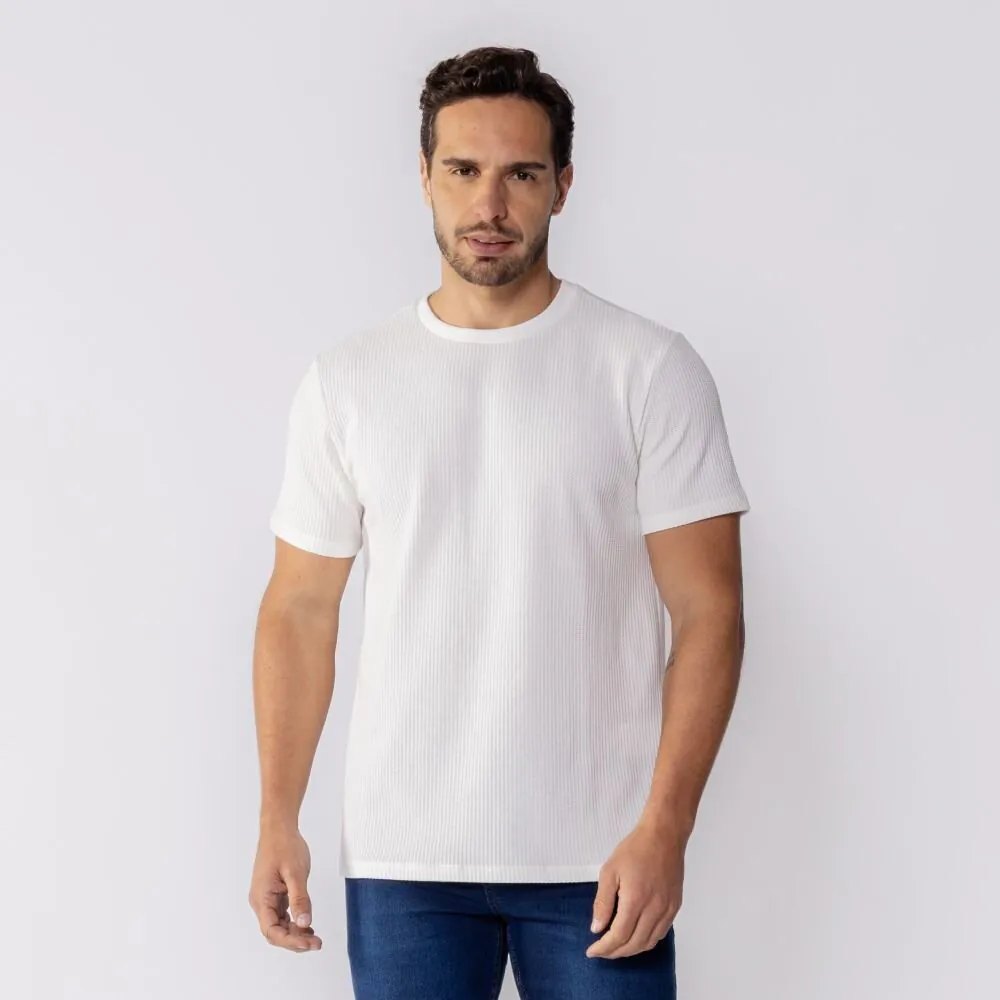 Camiseta Masculina em Malha Vegas Thing Off White