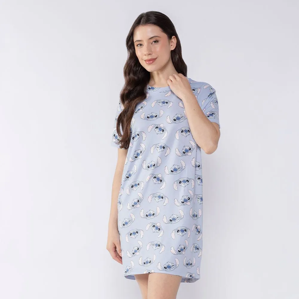 Camisola Stitch Manga Curta Disney Azul