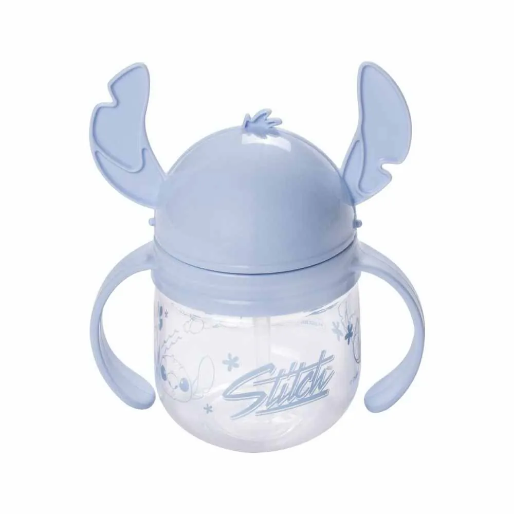 Caneca com Canudo Stitch Plasutil 260 Ml