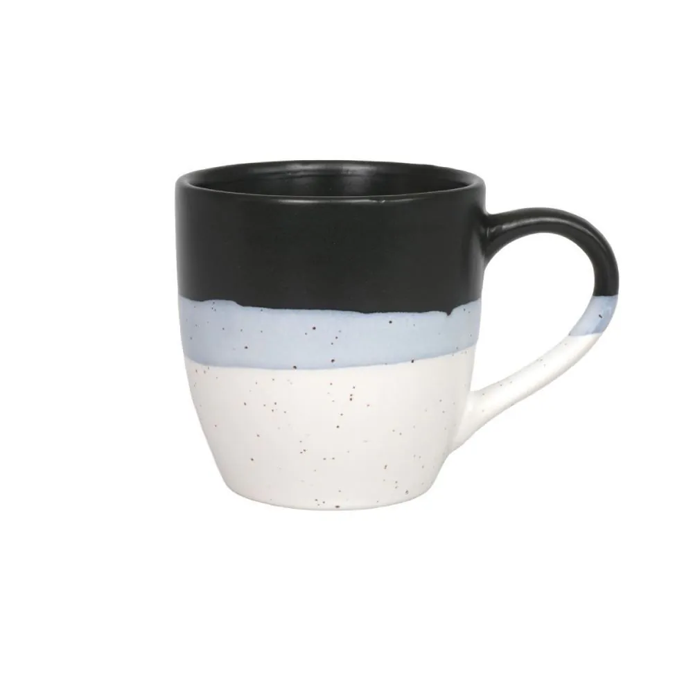 Caneca de Cerâmica Degradê 210Ml - Preto Fosco