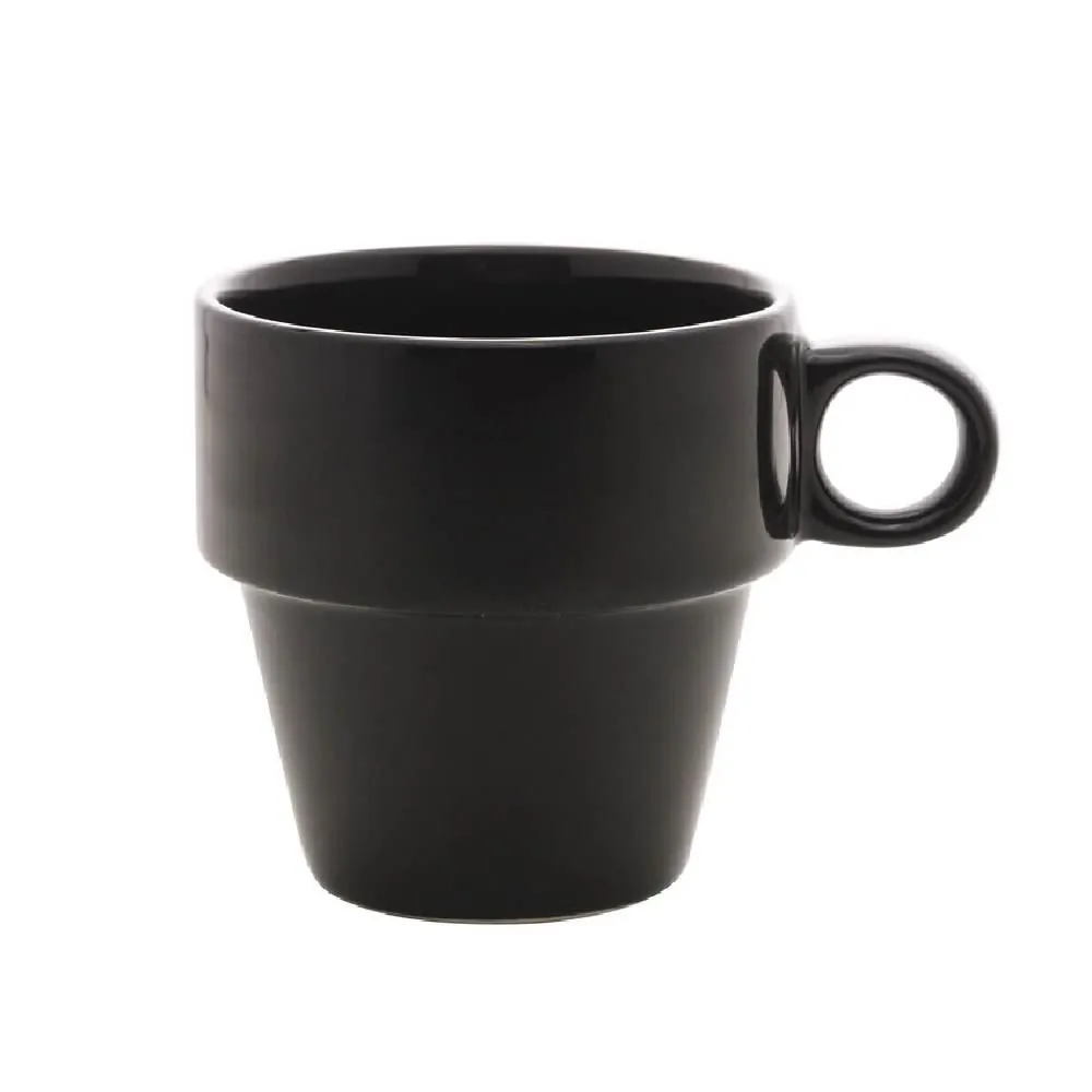 Caneca de Cerâmica Empilhável Lyor 210Ml - Preto