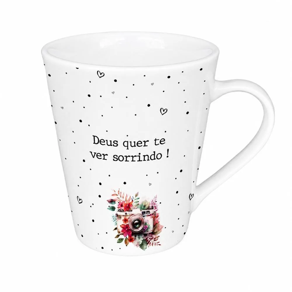 Caneca de Porcelana Cônica Inspiração 290Ml Terramada - Sortido