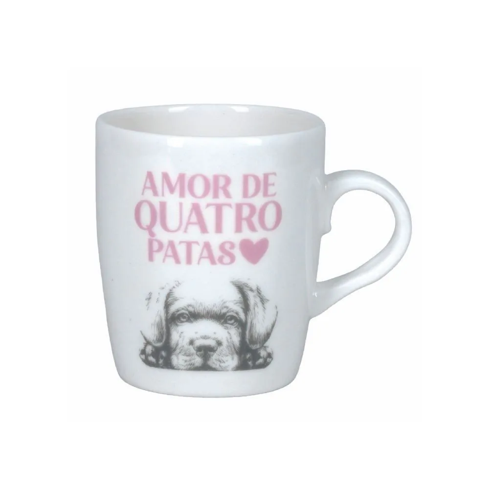 Caneca de Porcelana Estampada 230 ml - Amor de Quatro Patas